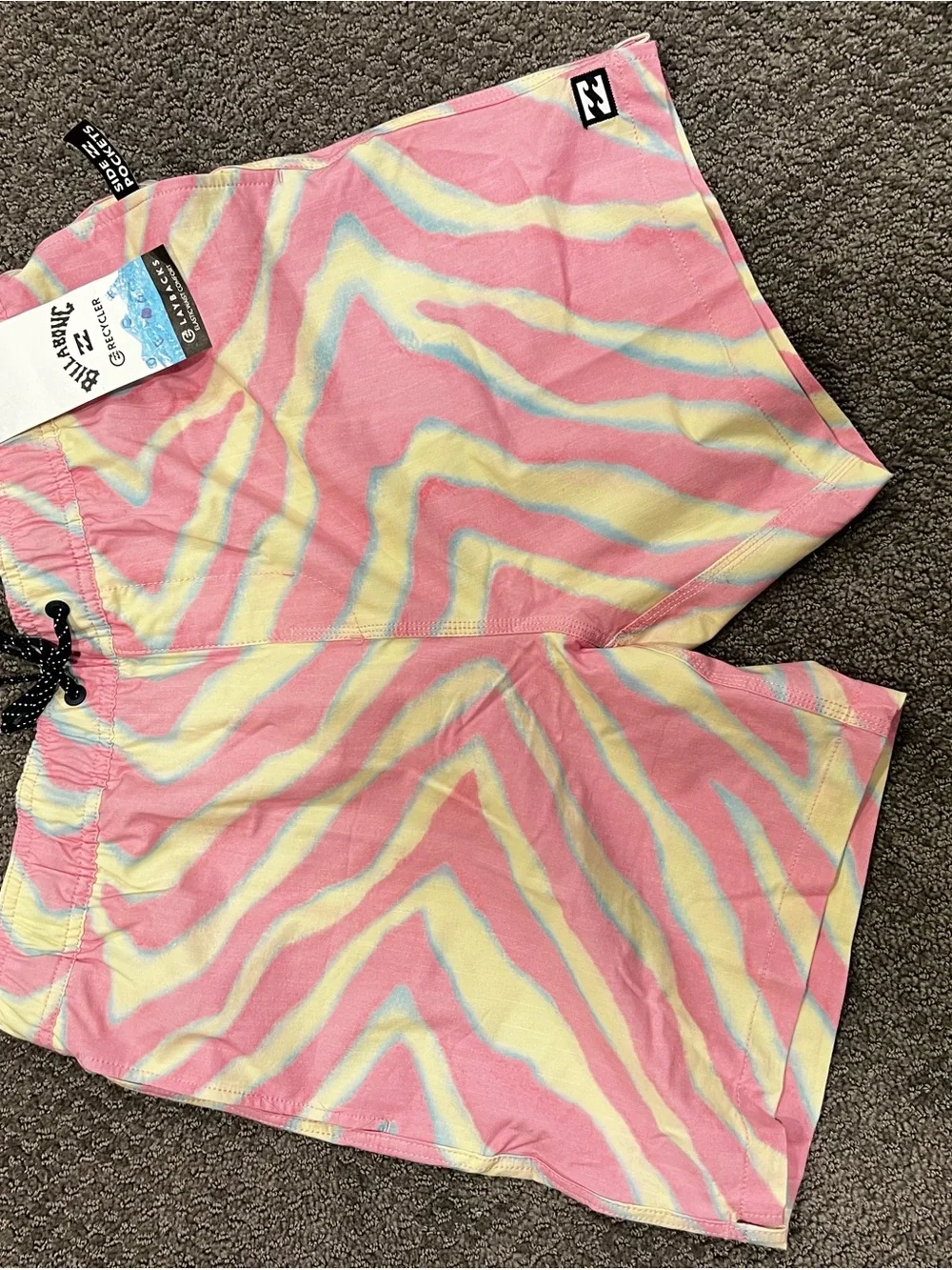 Billabong Pink, Yellow & Light Blue Swim Shorts